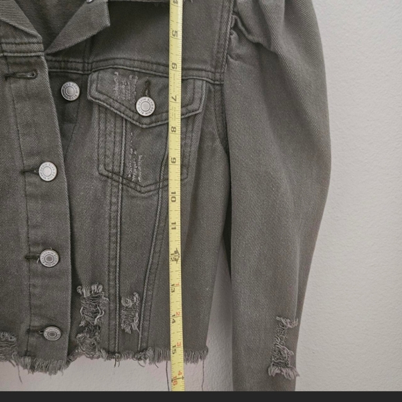Denim Blvd. Distressed Cropped Jacket - Picture 4 of 7